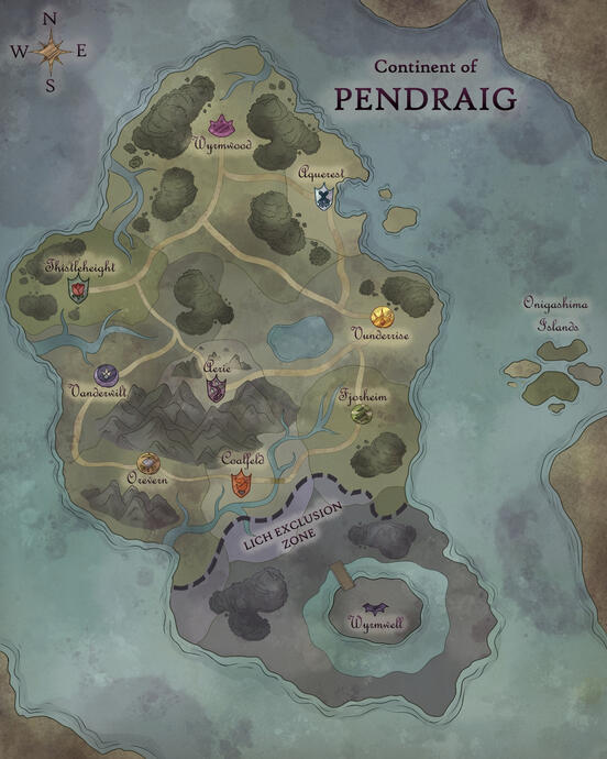 Map of Pendraig (Digital, 2024)